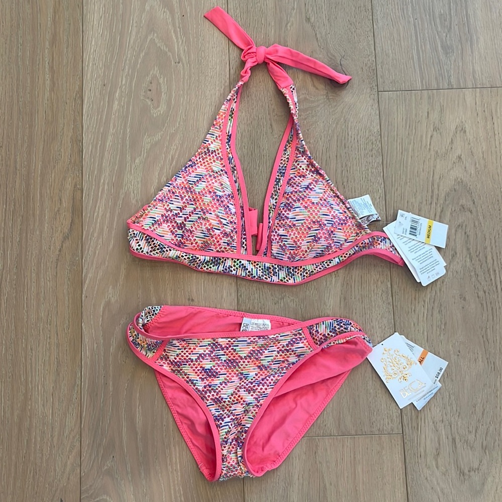 NWT Becca Bikkini size Medium Top and Small
